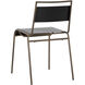 Euroa Matte Black / Antique Gold Outdoor Stackable Dining Chair, Set Of 2